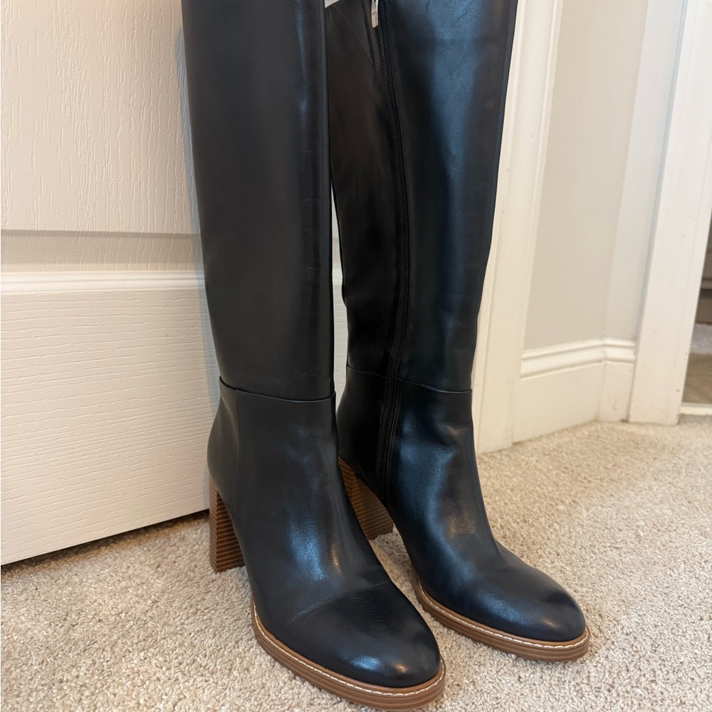 Marc Fisher Black Heeled Boots - Wide Calf
